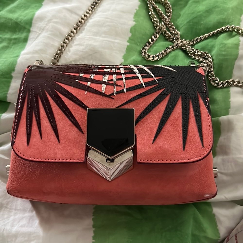 Jimmy choo purse great preloved condition silver chain handle crossbody